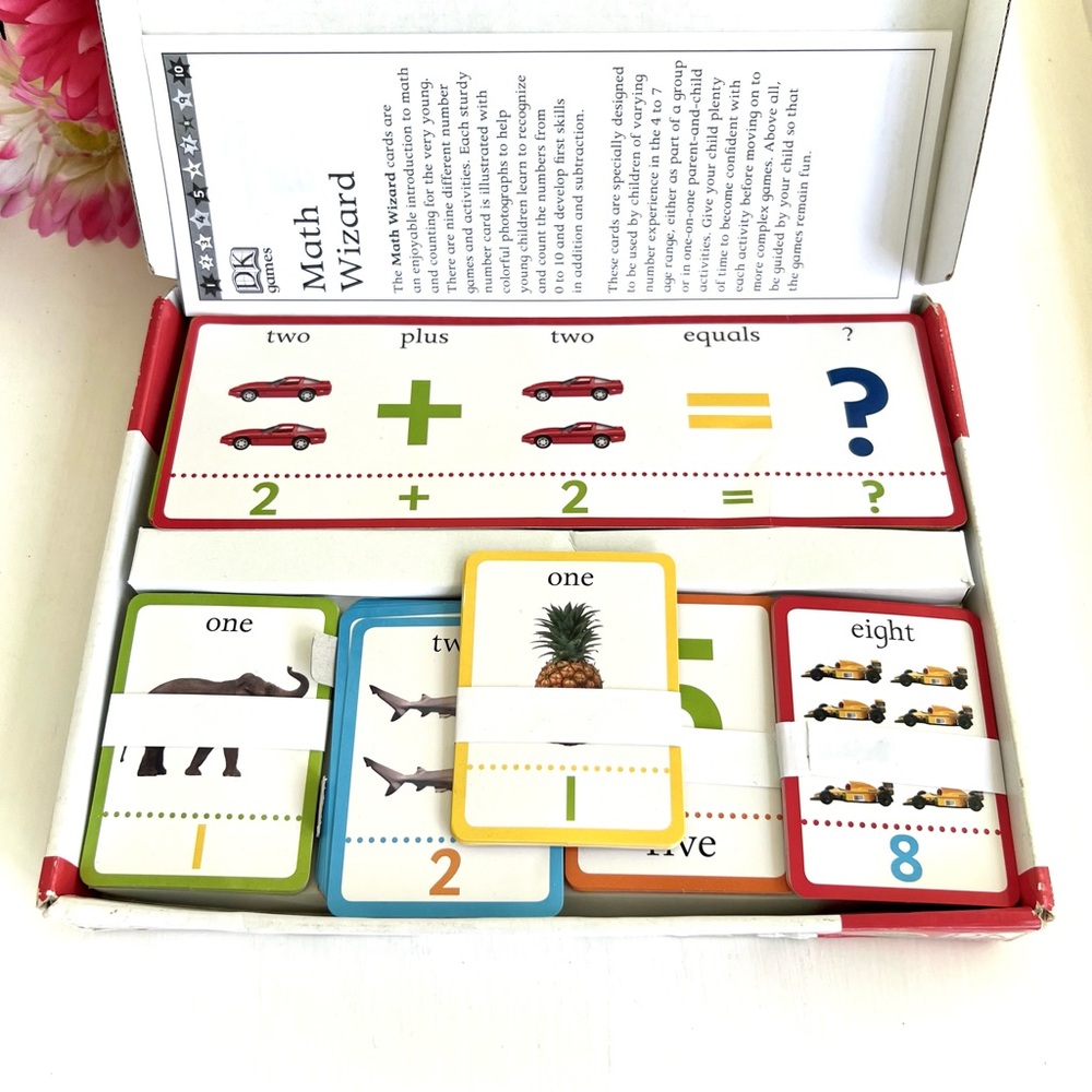 Math Wizard Numbers Counting Card Game Kids Mathematics Learning Flashcards Set - Picture 3 of 15